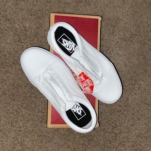 White leather vans